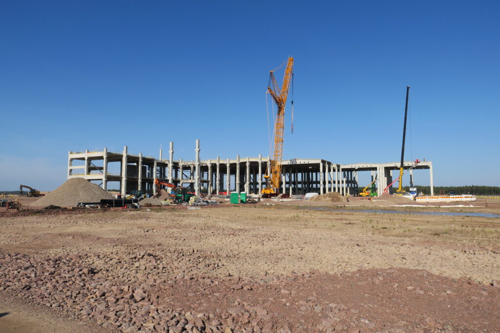 Construction site of Easpring's Kotka plant in September 2025.